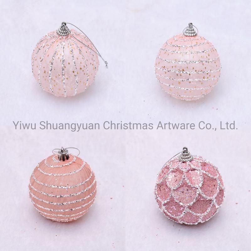 Christmas Foam Balls with Sequins for Holiday Wedding Party Decoration Supplies Hook Ornament Craft Gifts