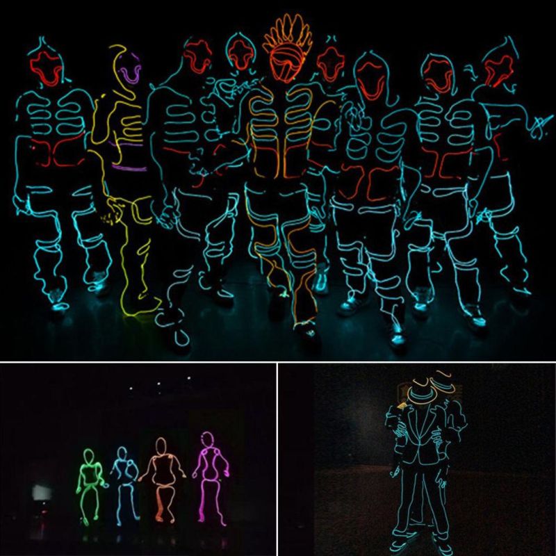EL Wire Light up Figure Costume Kit Includes Lights