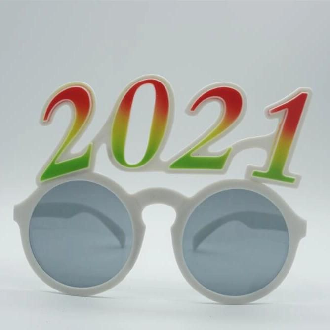 New Year Eve Party Glasses Electroplating Flash Powder Digital Holiday Gift Party Supply Glasses