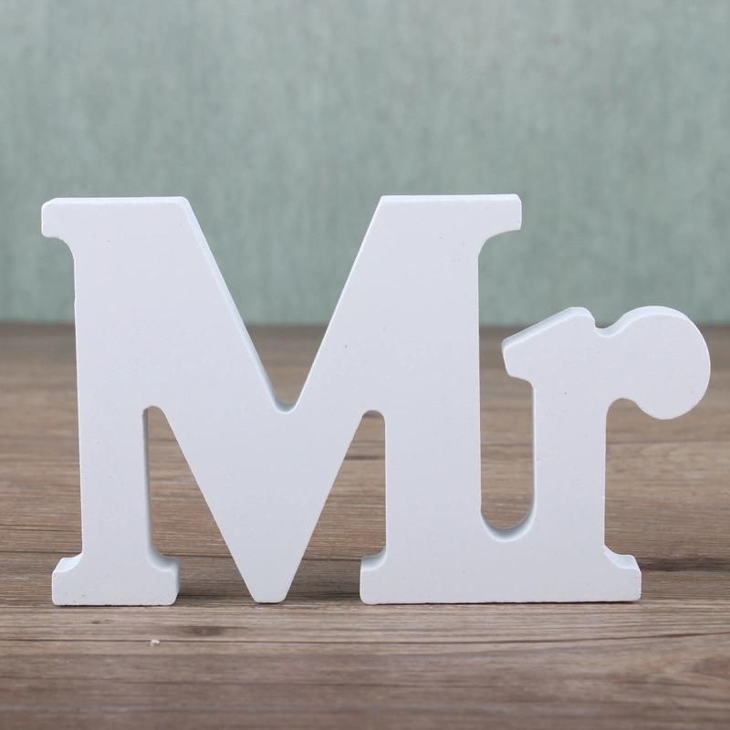 Mr& Mrs Signs Letters Wedding Supplies Wooden Alphabet Ornaments