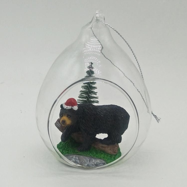 Hand Painting Christmas Tree Hanging Glass Christmas Ornaments