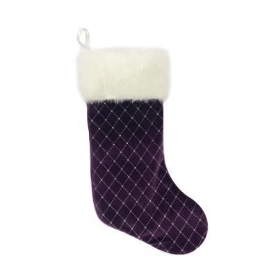 Hanging Fuzzy Xmas Stocking Set Gift Box Personalized Christmas Socks