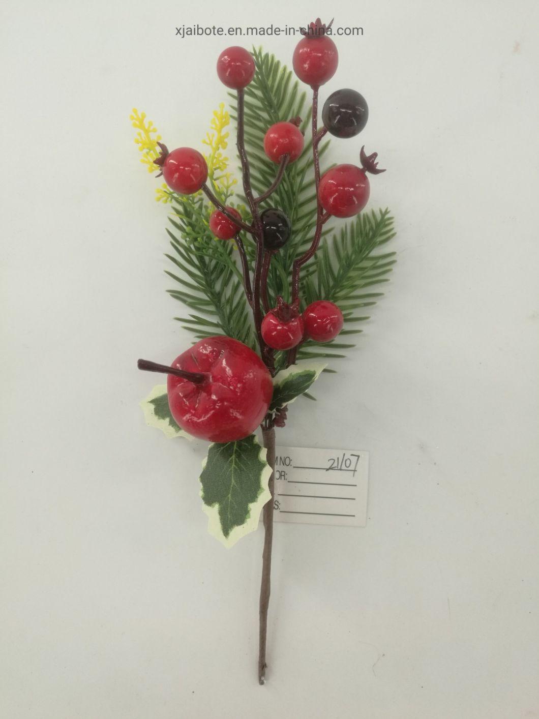 Perfect Artificial Christmas Pine Pick with Red Berries