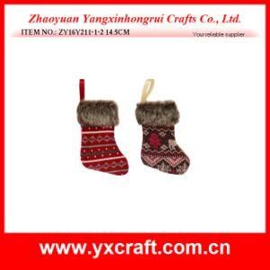 Christmas Decoration (ZY16Y211-1-2 14.5CM) Fancy Christmas Seasonal Sock Family Christmas