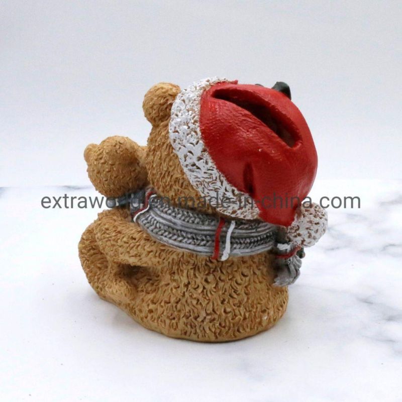 Money Box Resin Teddy Bear Piggy Bank Cute Christmas Gift