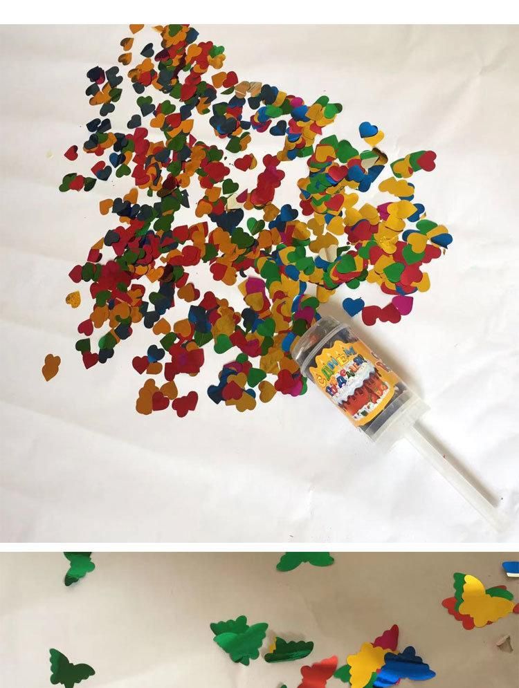 Biodegradable Tissue Paper Gender Reveal Rice Paper Party Poppers Cannon Mini Gold Glitter Push Pop Confetti
