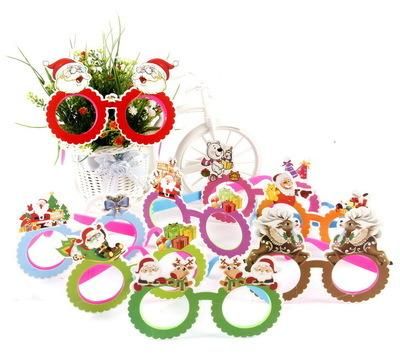 Christmas Decoration Glasses Frame Child Christmas Gift Glitter Glasses