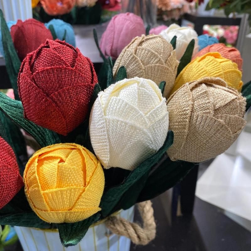 Hot Sale High Quality Artificial Flowers Tulip Bulbs Beautiful Home Decoration Wholesale