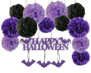 Umiss Paper POM Poms Happy Halloween Banner Party Decoration