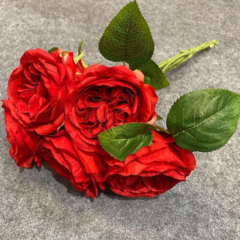 Factory Wholesale Artificial Flower Bunches Austin Rose Artificial Flower