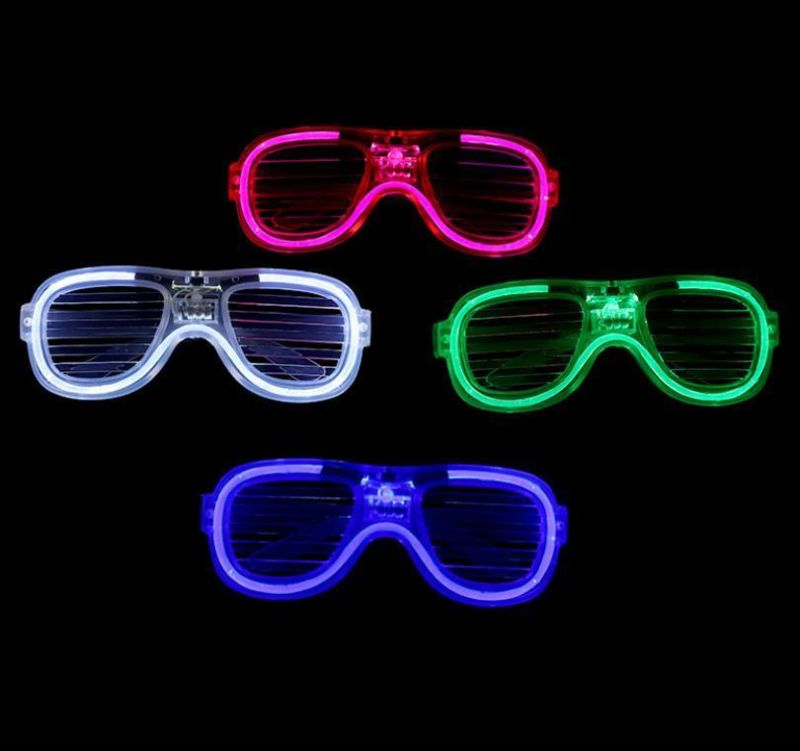 Light up Neon Rave Glasses Glow Flashing Party LED Sunglasses