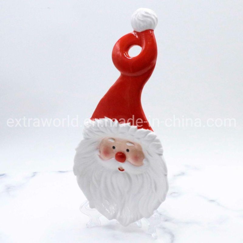 Customized Christmas Santa Hand-Painted Ceramic Spoon Home Decor