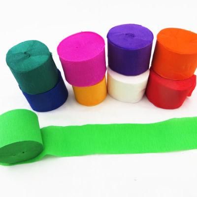Wholesale Colorful Wrinkled Crepe Paper Streamers for Party Decoration