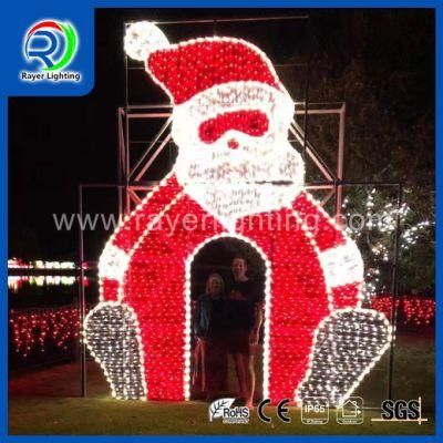 Outdoor Christmas LED Santa Decoration Light Motif Lights