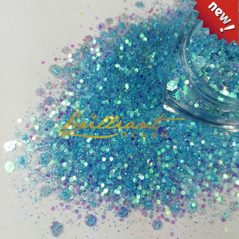 New Arrival Blue Series Glitter Powder Glitter for Nail Crafts Hair Art Decoration