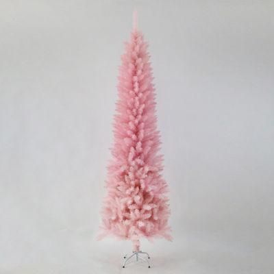 Artificial Dense Pink PVC Christmas Tree