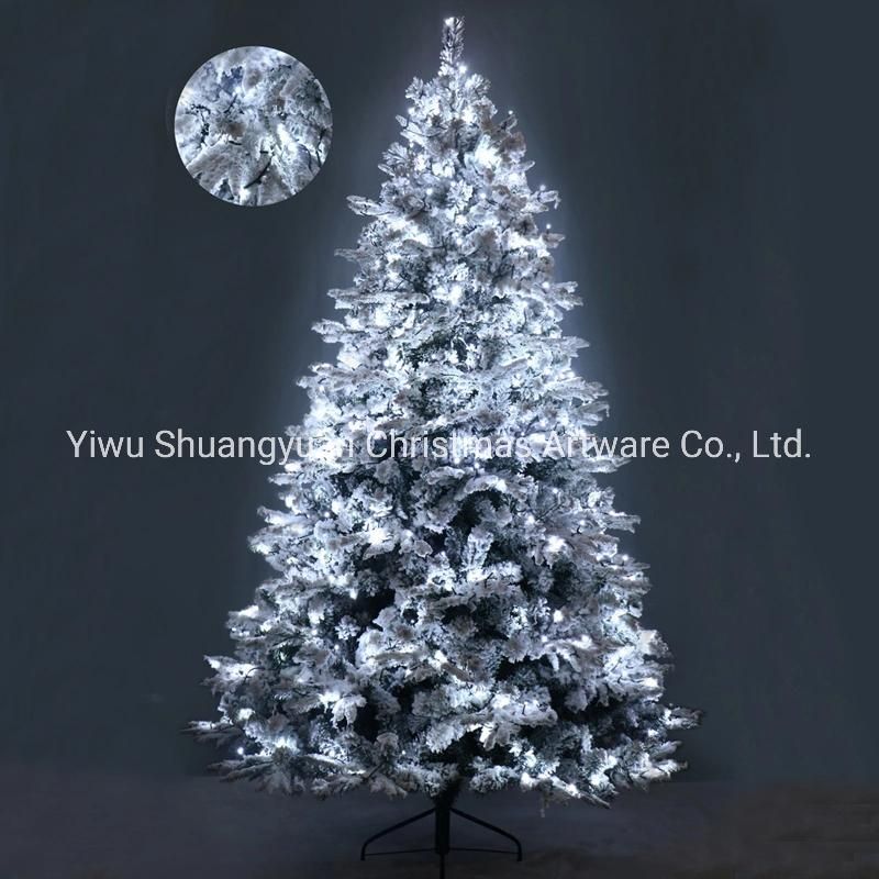 150cm Artificial Flocking PVC and PE Christmas Tree Decoration Tree with Snow
