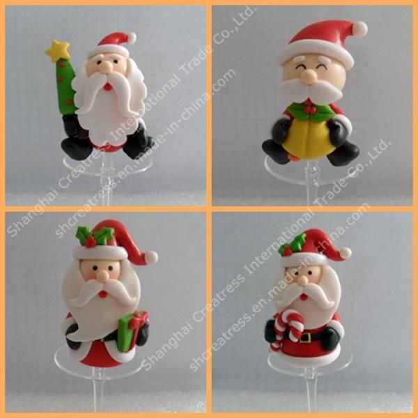 Mini Polymer Clay Christmas Decoration Santa Claus