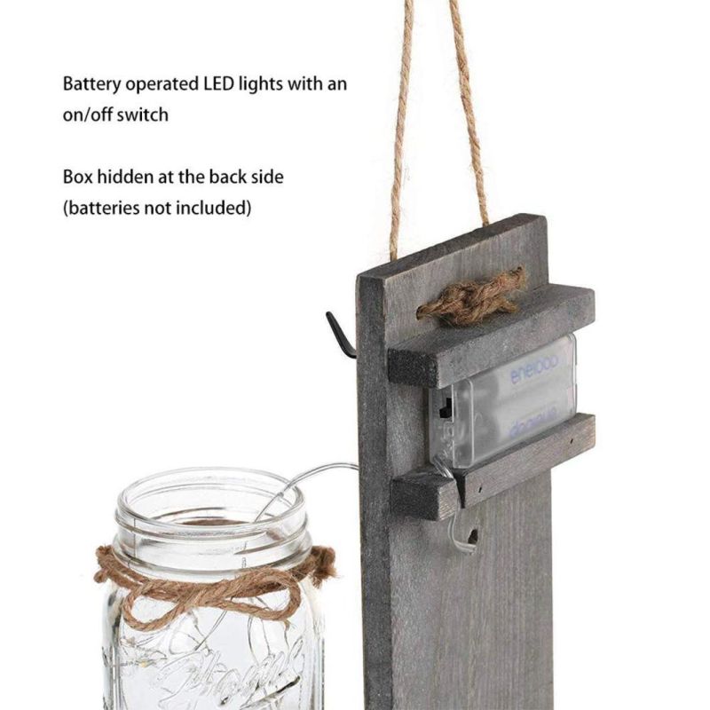 Jar Sconces with LED Lights for Home Kitchen Decoration