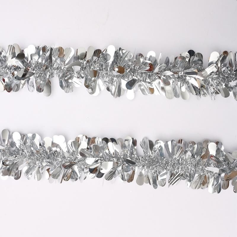 Hot Sale Silver Pet Tinsel Garland Home Decoration