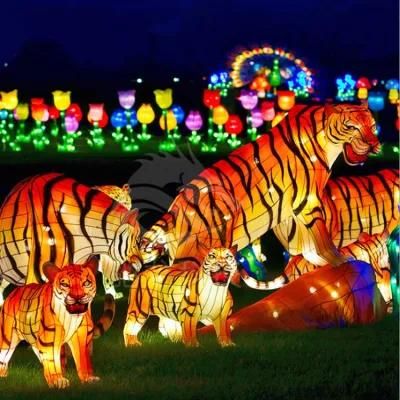 Outdoor Holiday Festival Decoration Tiger Horse Chicken Sheep Deer Dinosaur Domestic Animal Lanterns