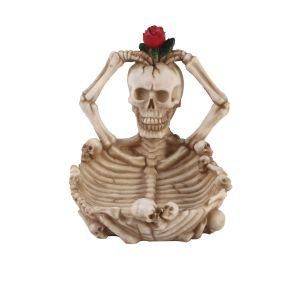 Factory Sale Polyresin Craft Resin Gift Skull Holder