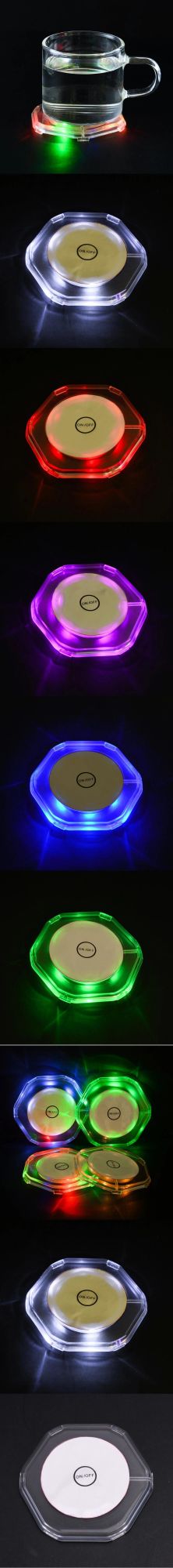 Custom LED Glowing Light up Lighting Coaster for Bar