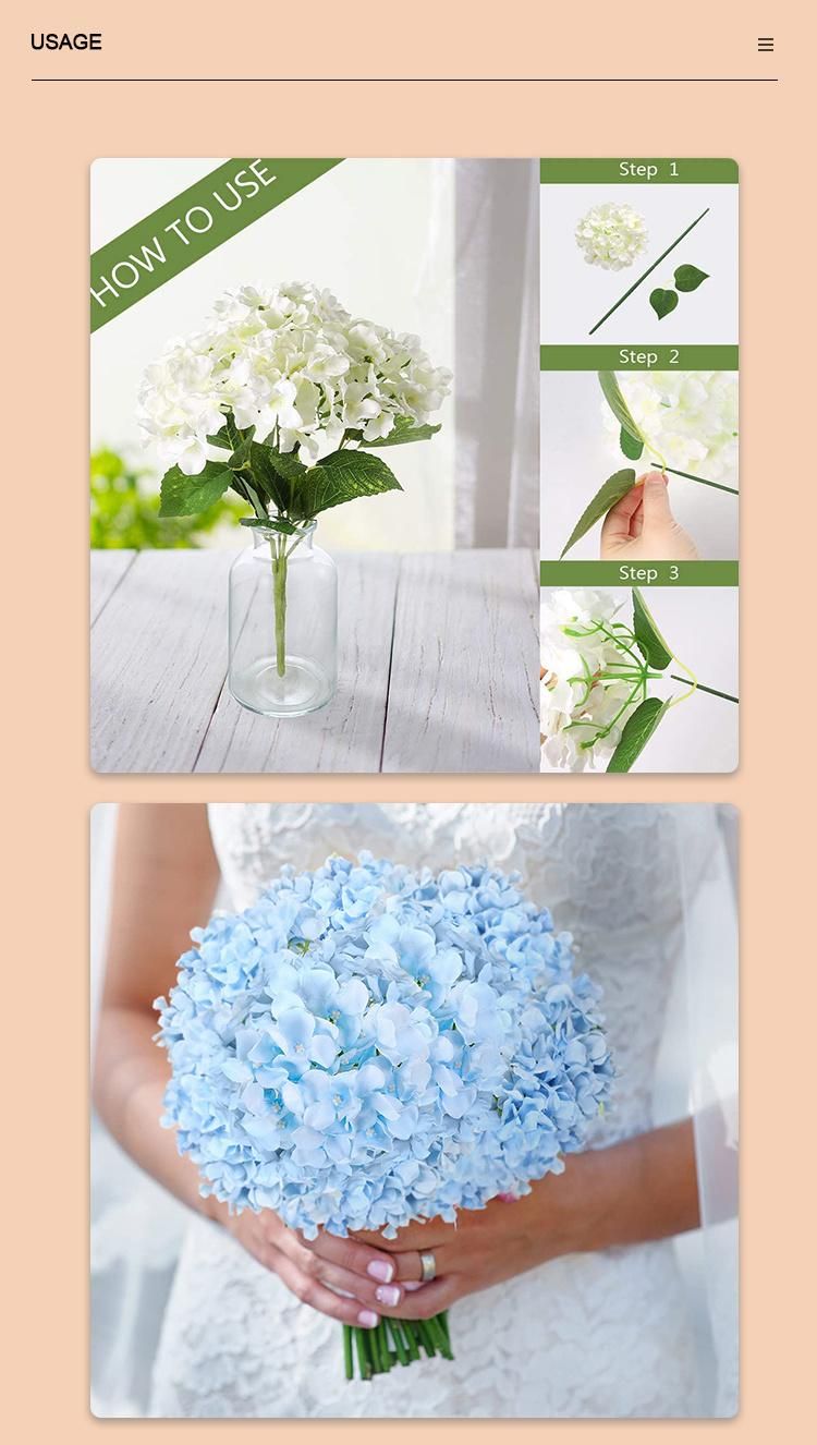 Wedding Artificial Hydrangea Flowers FL4804 Colorful Wedding Premium Quality Home Decoration