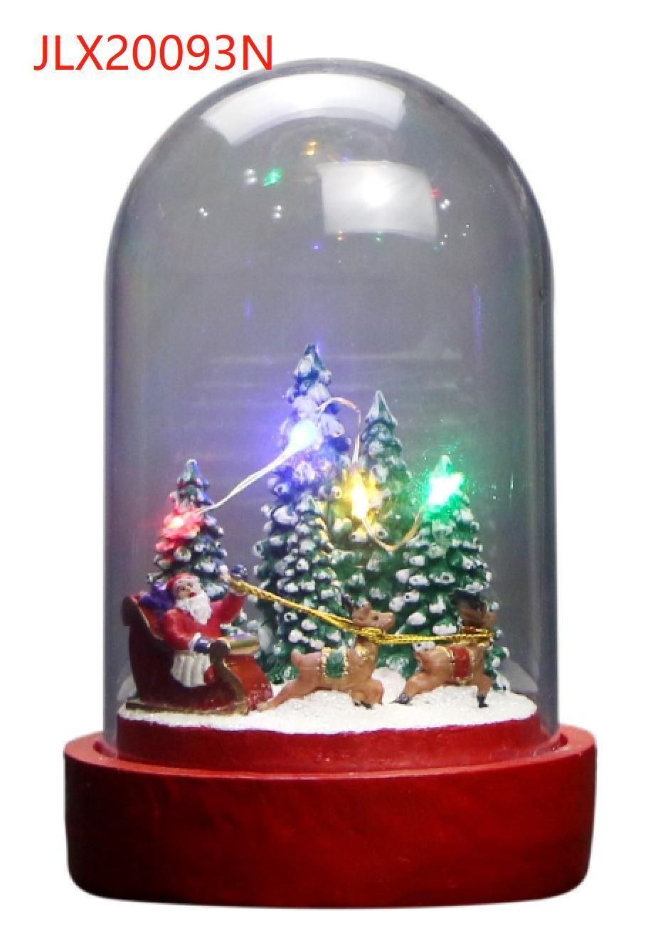Christmas Snow Globe Decorations Polyresin Spinning Resin Ornament Snow Globe for Christmas