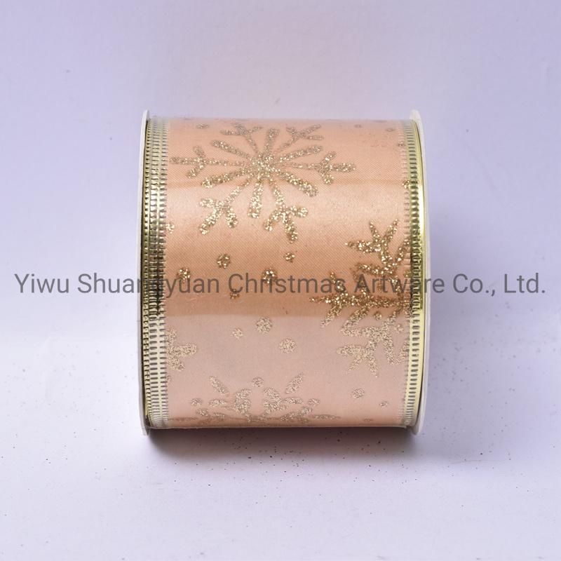 Christmas Ribbon Decor for Holiday Wedding Party Decoration Supplies Hook Ornament Craft Gifts