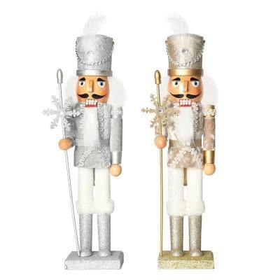 15 Inch Wooden Nutcracker Ornaments Christmas Decorations Holiday Decor Kids Toys Nutcracker Puppets