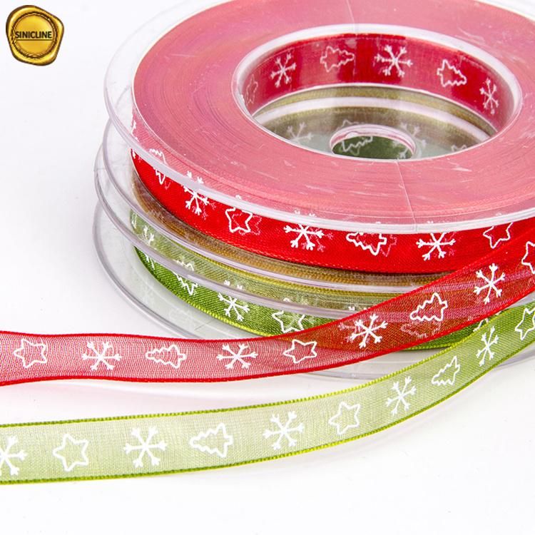 2020 Sinicline Festival Christmas Style Gifts Packaging Beautiful Organza Ribbon