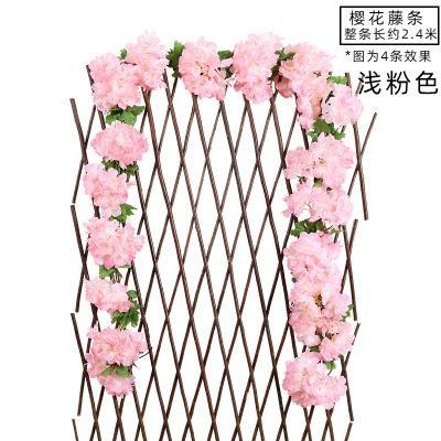 Decorative Rose Vine Flowers Plants Artificial Flower Hanging Rose IVY Home Hotel Office Wedding Party Garden Craft Art D&eacute; Cor Pink