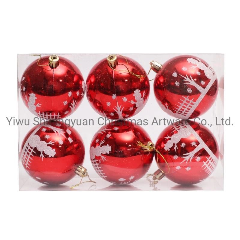 2020 New Design High Sales Christmas Shiny Painted Ball for Holiday Wedding Party Decoration Supplies Hook Ornament Craft Gifts