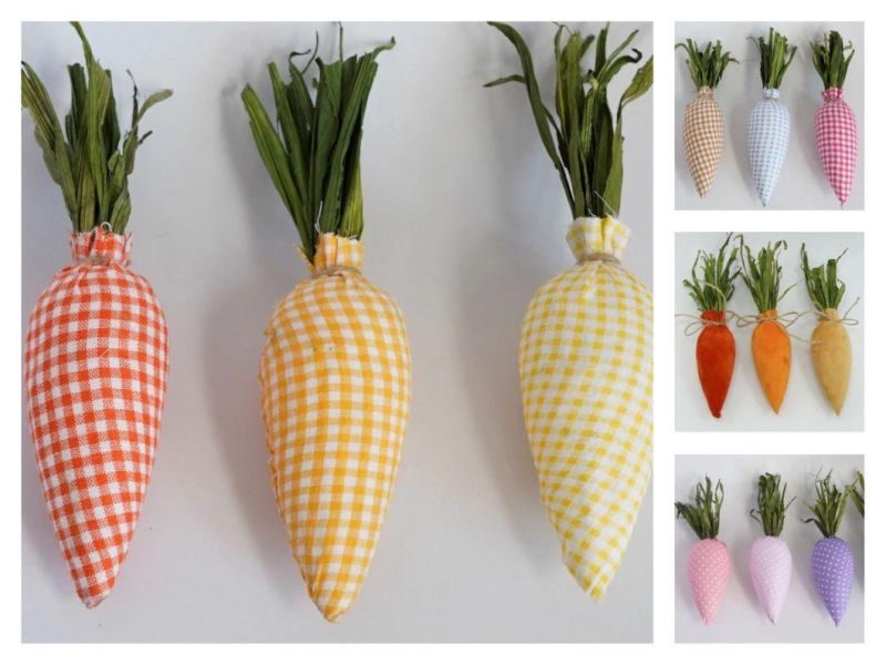 Factory Supplies Handcraft Spring Easter Decor Fabric Decoration Carrot