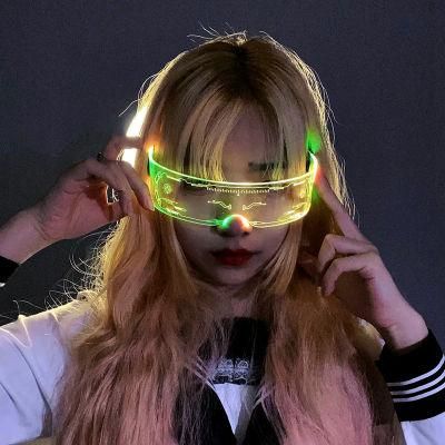 Gift Colorful LED Neon Glowing Light Party Glasses