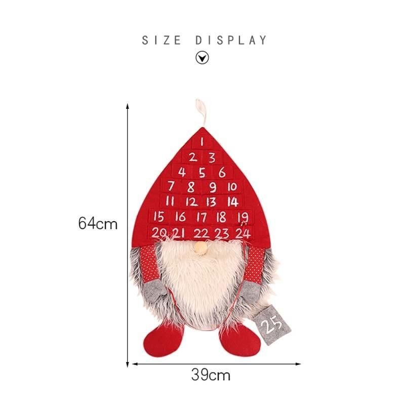 New Design Fabric Material Wall Calendary Hanging Ornaments Christmas Decoration