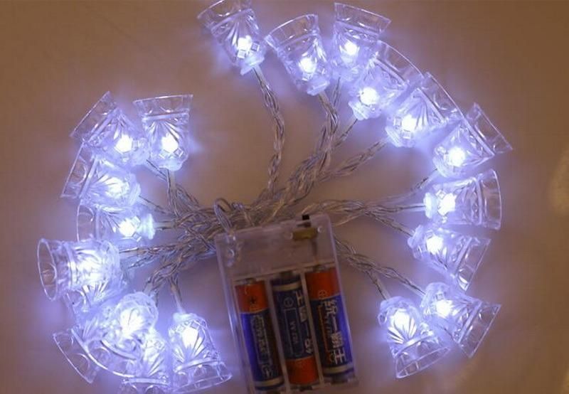 Bell Shaped Battery Power 10/20/40 LED String Christmas Light