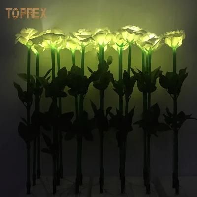 High Quality Festival Lighting Glitter Gift LED Light Artificial Flower