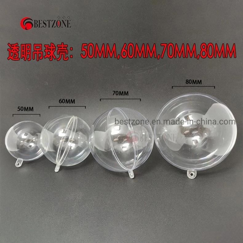 8cm Clear Color Plastic Clear Transparent Christmas Balls Ornaments DIY