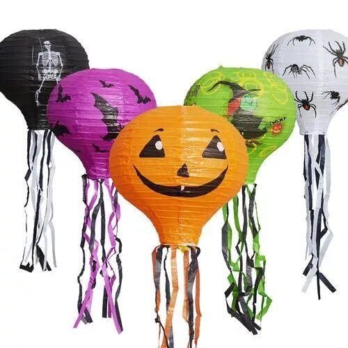 Factory Wholesale Low Prices Halloween Party Supplies Party Gift Decoration Halloween Paper Garlands Decoration Witch Hat Spider Ghost Skull Bat Decorative