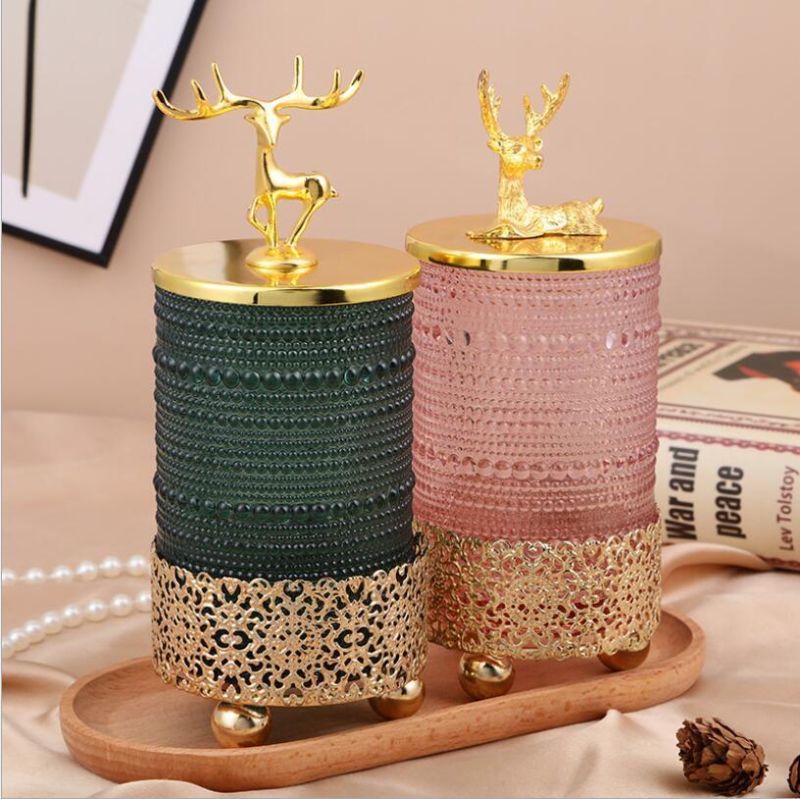 Manufacture Cheaper Glass Candle Jars Luxury Glass Tealight Holder with Metal Base