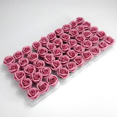 50PCS in Gift Box Artificial Flower Customized Scented Decorative Soap Piece Rose