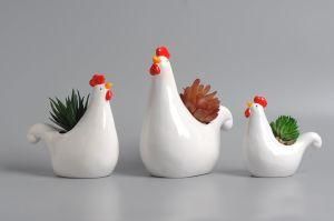 Cute Ceramic Animal Decoration with Plant