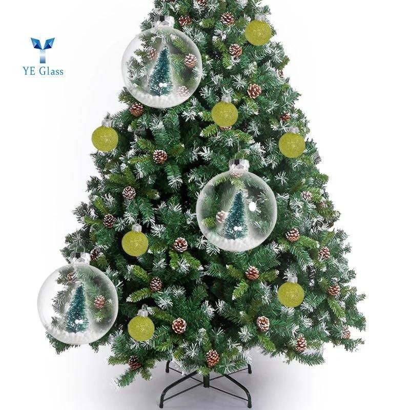 Popular Transparent Bauble Christmas Ornaments Glass Ball