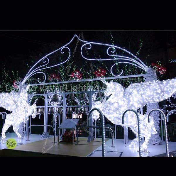 Wedding Background 3D Horse Carriage Wedding Decoration LED Motif Lights