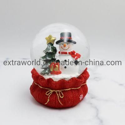 65mm Christmas Gift Snowman Snow Globe for Home Decorating
