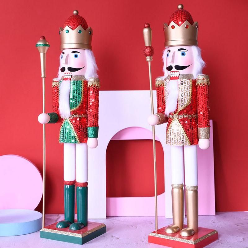 Nutcracker Wholesale 62 Cm Large Shining Soldier Nutcracker for Christmas Decorations