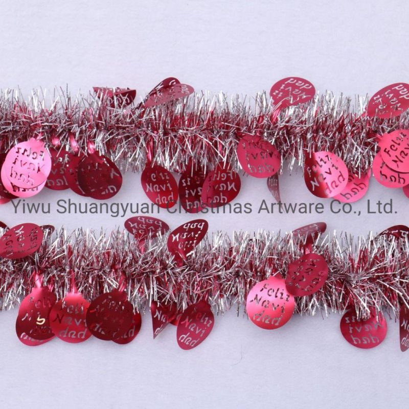Hotsale Colorful Christmas Tinsel Garland Christmas Tree Ornaments