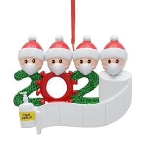 2020 New Unique Christmas Birthday Party Pandemic Social Distancing Christmas Tree Decoration Pendant Accessories Gift Set